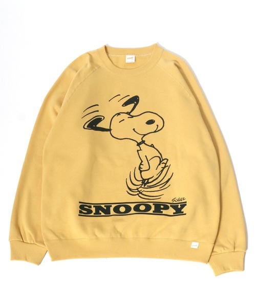 PEANUTS（ピーナッツ）の「PEANUTS × sportswear SNOOPY/スヌーピーバック英字ロゴ スウェットトレーナー（スウェット・レディース・グリーン/アイボリー/マスタード/チャコール・M/L）」の11枚目の写真