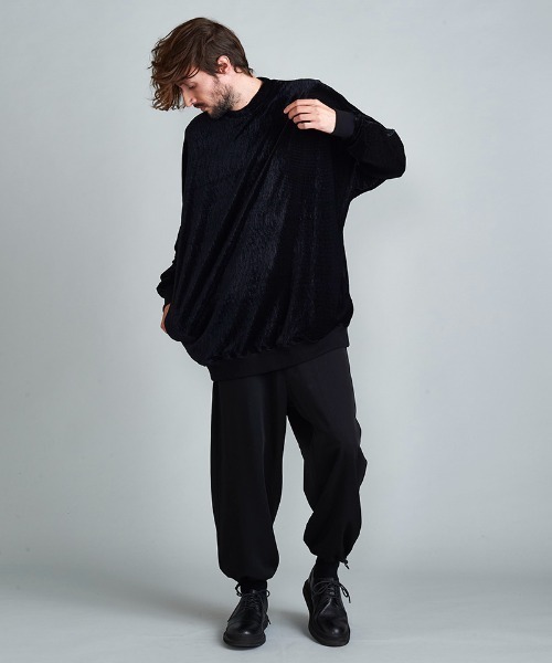 NO ID.（ノーアイディ）の「mlt3697-ﾍﾞﾛｱﾜｯｼｬｰﾄﾞﾙﾏﾝｽﾘｰﾌﾞﾓｯｸﾈｯｸPO  プルオーバー（Tシャツ/カットソー・メンズ・ベージュ/ブラウン/ブラック/ブルーグレー・ONE SIZE）」の20枚目の写真