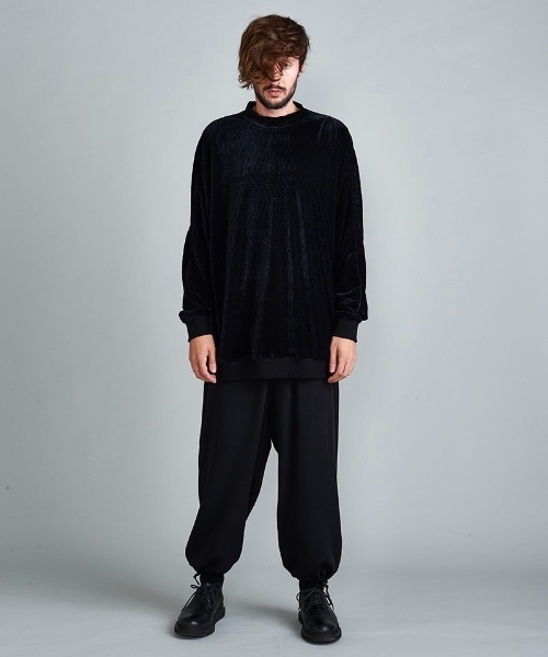 NO ID.（ノーアイディ）の「mlt3697-ﾍﾞﾛｱﾜｯｼｬｰﾄﾞﾙﾏﾝｽﾘｰﾌﾞﾓｯｸﾈｯｸPO  プルオーバー（Tシャツ/カットソー・メンズ・ベージュ/ブラウン/ブラック/ブルーグレー・ONE SIZE）」の9枚目の写真