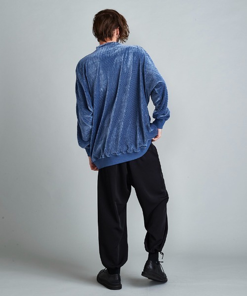 NO ID.（ノーアイディ）の「mlt3697-ﾍﾞﾛｱﾜｯｼｬｰﾄﾞﾙﾏﾝｽﾘｰﾌﾞﾓｯｸﾈｯｸPO  プルオーバー（Tシャツ/カットソー・メンズ・ベージュ/ブラウン/ブラック/ブルーグレー・ONE SIZE）」の17枚目の写真