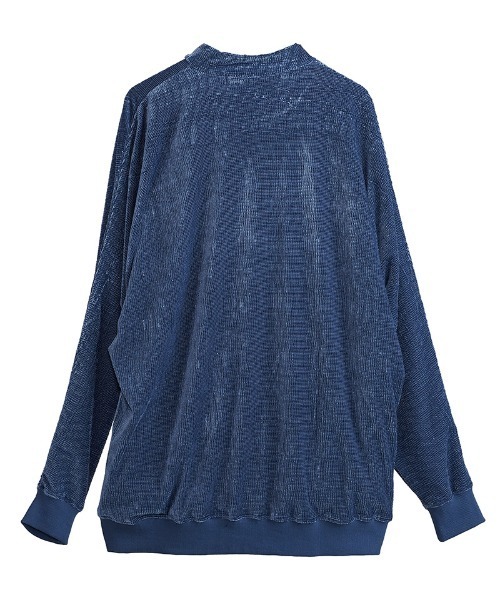 NO ID.（ノーアイディ）の「mlt3697-ﾍﾞﾛｱﾜｯｼｬｰﾄﾞﾙﾏﾝｽﾘｰﾌﾞﾓｯｸﾈｯｸPO  プルオーバー（Tシャツ/カットソー・メンズ・ベージュ/ブラウン/ブラック/ブルーグレー・ONE SIZE）」の21枚目の写真