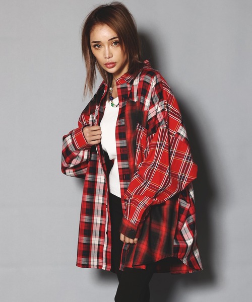 GALLIS ADDICTION(ガリスアディクション)の「GA CRAZY-CHECK L/S SHIRT/クレイジー チェックシャツ(シャツ/ブラウス・メンズ・ブラック/ブルー/レッド・FREE)」の10枚目の写真