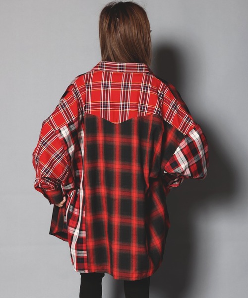 GALLIS ADDICTION(ガリスアディクション)の「GA CRAZY-CHECK L/S SHIRT/クレイジー チェックシャツ(シャツ/ブラウス・メンズ・ブラック/ブルー/レッド・FREE)」の15枚目の写真