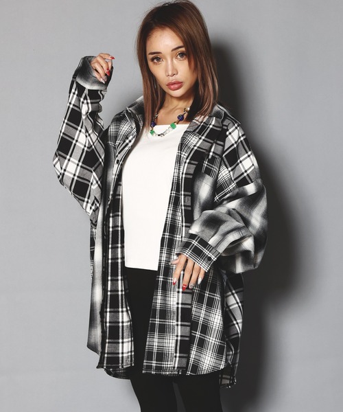 GALLIS ADDICTION(ガリスアディクション)の「GA CRAZY-CHECK L/S SHIRT/クレイジー チェックシャツ(シャツ/ブラウス・メンズ・ブラック/ブルー/レッド・FREE)」の6枚目の写真