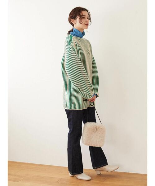 Green Parks(グリーンパークス)の「タートルインナー*(Tシャツ/カットソー・レディース・ブラック/レッド/オフホワイト/ブルー・FREE)」の5枚目の写真