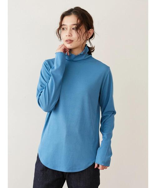 Green Parks(グリーンパークス)の「タートルインナー*(Tシャツ/カットソー・レディース・ブラック/レッド/オフホワイト/ブルー・FREE)」の9枚目の写真