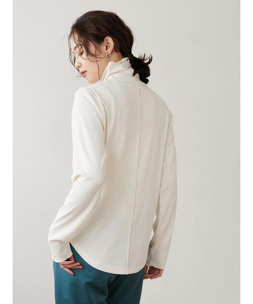 Green Parks(グリーンパークス)の「タートルインナー*(Tシャツ/カットソー・レディース・ブラック/レッド/オフホワイト/ブルー・FREE)」の16枚目の写真