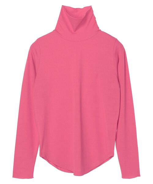 Green Parks(グリーンパークス)の「タートルインナー*(Tシャツ/カットソー・レディース・ブラック/レッド/オフホワイト/ブルー・FREE)」の1枚目の写真