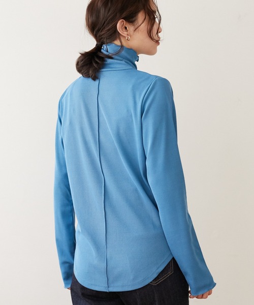 Green Parks(グリーンパークス)の「タートルインナー*(Tシャツ/カットソー・レディース・ブラック/レッド/オフホワイト/ブルー・FREE)」の4枚目の写真