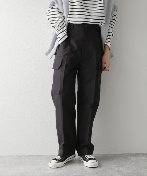 JOURNAL STANDARD(ジャーナルスタンダード)の「ハードTCカーゴパンツ(カーゴパンツ・レディース・ブラック/ピンク・38/36)」の2枚目の写真