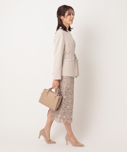 couture brooch（クチュールブローチ）の「◆【キレイめ通勤スタイル】マルチポケットスクエアトートバッグ（ハンドバッグ・レディース・ブラック/ベージュ/サックスブルー・00）」の11枚目の写真