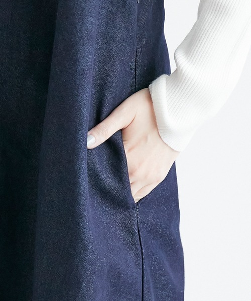 ROPE' PICNIC(ロペピクニック)の「デニムキャミワンピース(ワンピース・レディース・ネイビー/ブルー系その他3・38)」の9枚目の写真