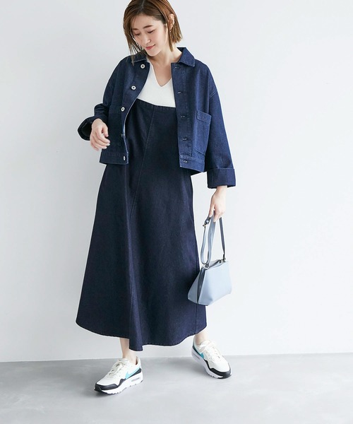 ROPE' PICNIC(ロペピクニック)の「デニムキャミワンピース(ワンピース・レディース・ネイビー/ブルー系その他3・38)」の8枚目の写真