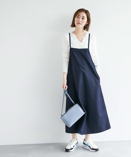 ROPE' PICNIC(ロペピクニック)の「デニムキャミワンピース(ワンピース・レディース・ネイビー/ブルー系その他3・38)」の6枚目の写真