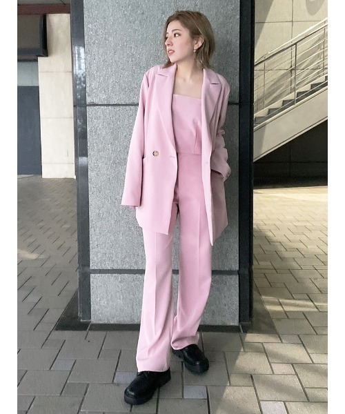 ENVYM(アンビー)の「ダブルブレストJK(テーラードジャケット・レディース・ブラック/アイボリー/ピンク・FREE)」の10枚目の写真