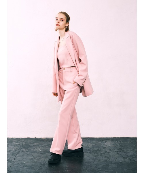 ENVYM(アンビー)の「ダブルブレストJK(テーラードジャケット・レディース・ブラック/アイボリー/ピンク・FREE)」の6枚目の写真