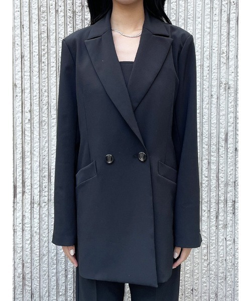 ENVYM(アンビー)の「ダブルブレストJK(テーラードジャケット・レディース・ブラック/アイボリー/ピンク・FREE)」の18枚目の写真