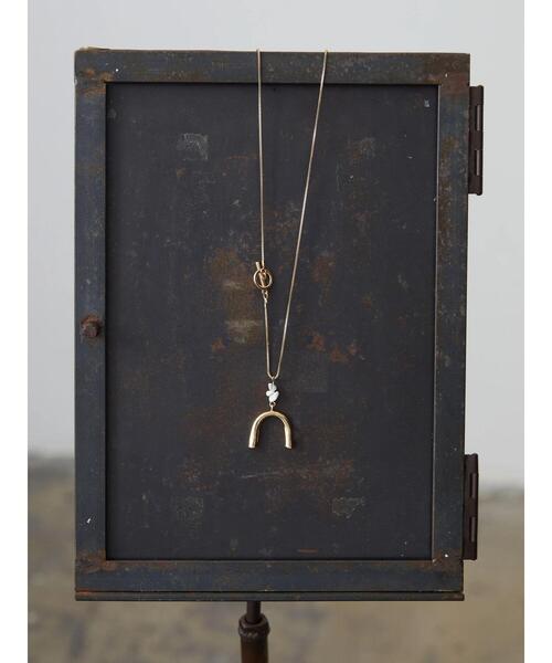 AMERICAN HOLIC（アメリカンホリック）の「カーブトップ・ナチュラルストーン付マンテルネックレス（ネックレス・レディース・シルバー/ゴールド・FREE）」の4枚目の写真