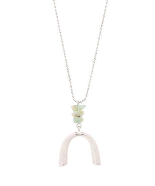 AMERICAN HOLIC（アメリカンホリック）の「カーブトップ・ナチュラルストーン付マンテルネックレス（ネックレス・レディース・シルバー/ゴールド・FREE）」の8枚目の写真