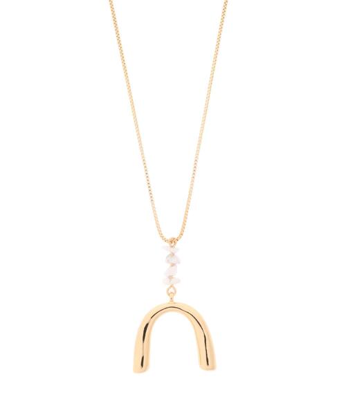 AMERICAN HOLIC（アメリカンホリック）の「カーブトップ・ナチュラルストーン付マンテルネックレス（ネックレス・レディース・シルバー/ゴールド・FREE）」の7枚目の写真