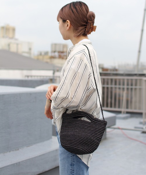 LE GLAZIK（ルグラジック）の「LE GLAZIK/ル グラジック　ギャザーネック　ブラウス　GATHER NECK BLOUSE #LG-B0048 NAL（Tシャツ/カットソー・レディース・ベージュ/サックスブルー・36）」の6枚目の写真