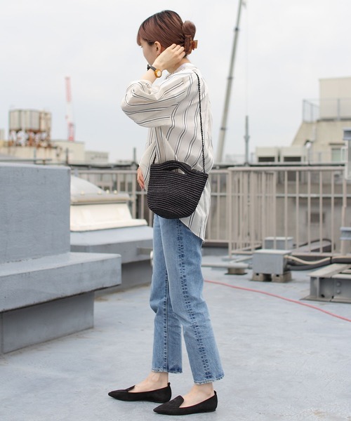 LE GLAZIK（ルグラジック）の「LE GLAZIK/ル グラジック　ギャザーネック　ブラウス　GATHER NECK BLOUSE #LG-B0048 NAL（Tシャツ/カットソー・レディース・ベージュ/サックスブルー・36）」の9枚目の写真