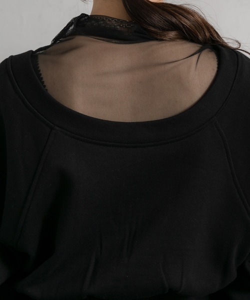 Ezick(エジック)の「レイヤード2WAYスウェット(スウェット・レディース・ブラック/杢グレー・FREE)」の9枚目の写真