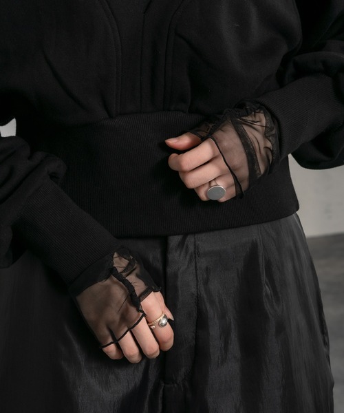 Ezick(エジック)の「レイヤード2WAYスウェット(スウェット・レディース・ブラック/杢グレー・FREE)」の13枚目の写真