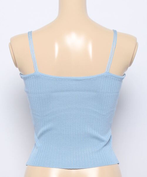 BLUEEAST（ブルーイースト）の「細紐サマーニットリブキャミソール（キャミソール・レディース・ピンク/ホワイト/ブラック/パープル/ブルー/ベージュ/イエロー・MEDIUM）」の9枚目の写真