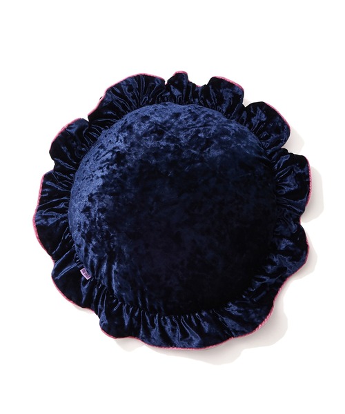 セール】ANNA SUI クッション フラワー φ450 ネイビー（クッション