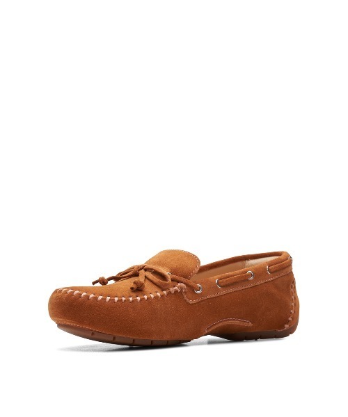 Clarks（クラークス）の「C Mocc Tie / シーモックタイ (タンスエード)（スリッポン・レディース・ブラウン・UK3/UK3.5/UK4.5/UK5.5/UK5/UK6/UK4）」の4枚目の写真