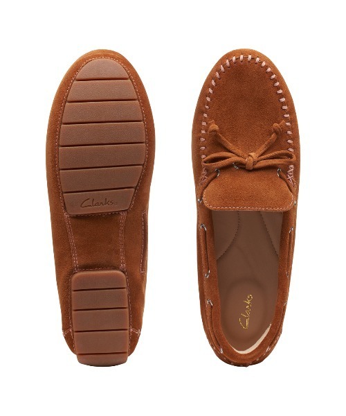 Clarks（クラークス）の「C Mocc Tie / シーモックタイ (タンスエード)（スリッポン・レディース・ブラウン・UK3/UK3.5/UK4.5/UK5.5/UK5/UK6/UK4）」の7枚目の写真