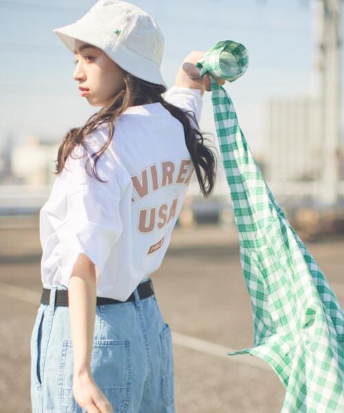 AVIREX(アヴィレックス)の「【MILKFED.×AVIREX】ロゴ Tシャツ/LOGO T-SHIRT/ミルクフェド/アヴィレックス(Tシャツ/カットソー・レディース・ホワイト/ベージュ/ピンク・FREE)」の22枚目の写真