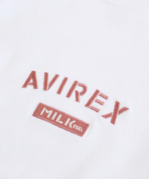 AVIREX(アヴィレックス)の「【MILKFED.×AVIREX】ロゴ Tシャツ/LOGO T-SHIRT/ミルクフェド/アヴィレックス(Tシャツ/カットソー・レディース・ホワイト/ベージュ/ピンク・FREE)」の7枚目の写真