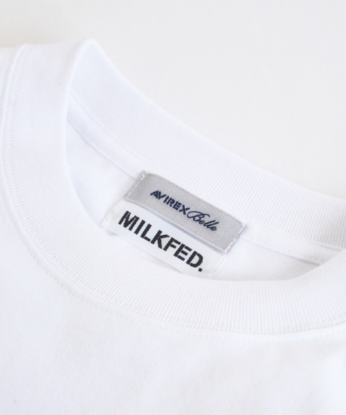 AVIREX(アヴィレックス)の「【MILKFED.×AVIREX】ロゴ Tシャツ/LOGO T-SHIRT/ミルクフェド/アヴィレックス(Tシャツ/カットソー・レディース・ホワイト/ベージュ/ピンク・FREE)」の8枚目の写真
