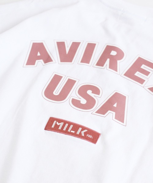AVIREX(アヴィレックス)の「【MILKFED.×AVIREX】ロゴ Tシャツ/LOGO T-SHIRT/ミルクフェド/アヴィレックス(Tシャツ/カットソー・レディース・ホワイト/ベージュ/ピンク・FREE)」の11枚目の写真