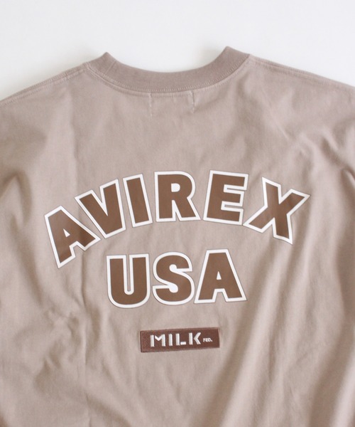 AVIREX(アヴィレックス)の「【MILKFED.×AVIREX】ロゴ Tシャツ/LOGO T-SHIRT/ミルクフェド/アヴィレックス(Tシャツ/カットソー・レディース・ホワイト/ベージュ/ピンク・FREE)」の13枚目の写真