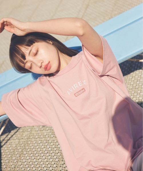 AVIREX(アヴィレックス)の「【MILKFED.×AVIREX】ロゴ Tシャツ/LOGO T-SHIRT/ミルクフェド/アヴィレックス(Tシャツ/カットソー・レディース・ホワイト/ベージュ/ピンク・FREE)」の16枚目の写真