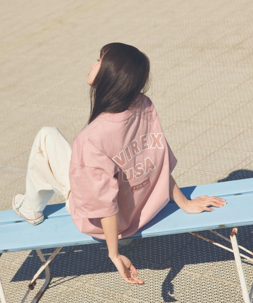 AVIREX(アヴィレックス)の「【MILKFED.×AVIREX】ロゴ Tシャツ/LOGO T-SHIRT/ミルクフェド/アヴィレックス(Tシャツ/カットソー・レディース・ホワイト/ベージュ/ピンク・FREE)」の17枚目の写真