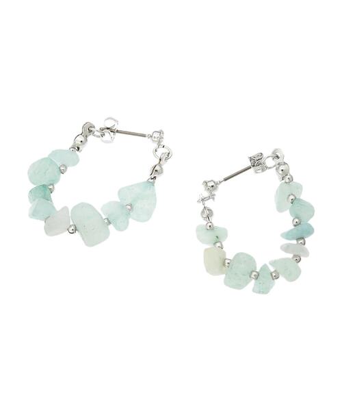 AMERICAN HOLIC（アメリカンホリック）の「ナチュラルストーン×メタルビーズピアス（ピアス（両耳用）・レディース・レッド/オレンジ/ブルーグリーン・FREE）」の10枚目の写真