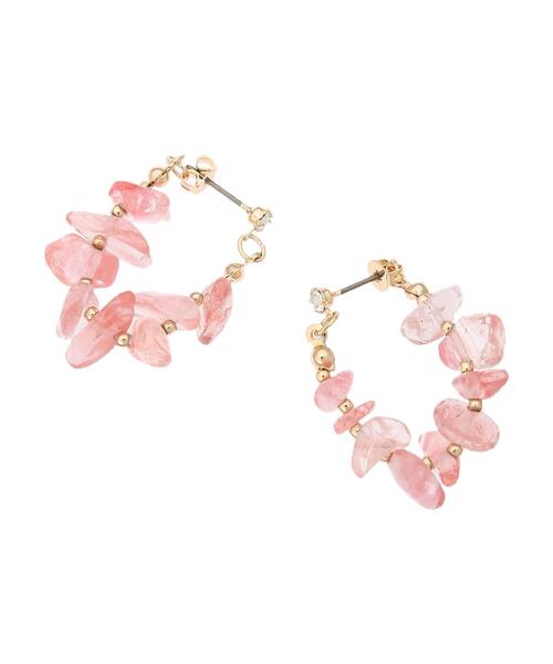 AMERICAN HOLIC（アメリカンホリック）の「ナチュラルストーン×メタルビーズピアス（ピアス（両耳用）・レディース・レッド/オレンジ/ブルーグリーン・FREE）」の11枚目の写真