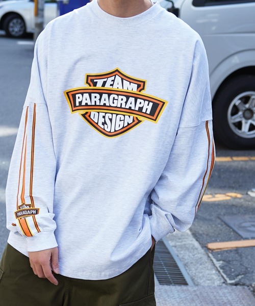 Paragraph(パラグラフ)の「Paragraph パラグラフ チームロゴ 長袖Tシャツ(Tシャツ/カットソー・メンズ・スカイブルー/ミント/パープル/ホワイト/オレンジ/ライトグレー/ブラック・FREE)」の3枚目の写真