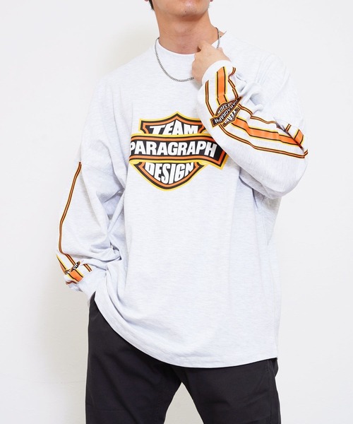 Paragraph(パラグラフ)の「Paragraph パラグラフ チームロゴ 長袖Tシャツ(Tシャツ/カットソー・メンズ・スカイブルー/ミント/パープル/ホワイト/オレンジ/ライトグレー/ブラック・FREE)」の10枚目の写真