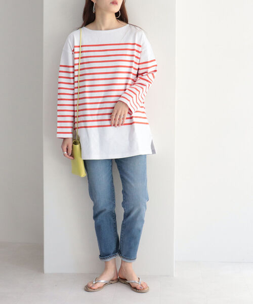 fredy repit(フレディレピ)の「パネルボーダーBIGプルオーバーT(Tシャツ/カットソー・レディース・ブラック系その他3/グリーン系その他3/ブルー系その他3/オレンジ系その他3・38)」の6枚目の写真