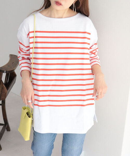 fredy repit(フレディレピ)の「パネルボーダーBIGプルオーバーT(Tシャツ/カットソー・レディース・ブラック系その他3/グリーン系その他3/ブルー系その他3/オレンジ系その他3・38)」の9枚目の写真
