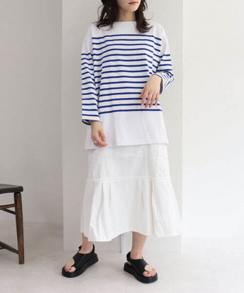 fredy repit(フレディレピ)の「パネルボーダーBIGプルオーバーT(Tシャツ/カットソー・レディース・ブラック系その他3/グリーン系その他3/ブルー系その他3/オレンジ系その他3・38)」の14枚目の写真