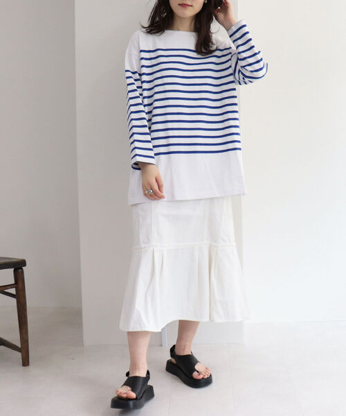 fredy repit(フレディレピ)の「パネルボーダーBIGプルオーバーT(Tシャツ/カットソー・レディース・ブラック系その他3/グリーン系その他3/ブルー系その他3/オレンジ系その他3・38)」の15枚目の写真