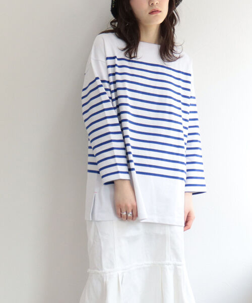 fredy repit(フレディレピ)の「パネルボーダーBIGプルオーバーT(Tシャツ/カットソー・レディース・ブラック系その他3/グリーン系その他3/ブルー系その他3/オレンジ系その他3・38)」の18枚目の写真