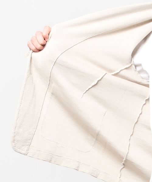 TRANSIT（トランジット）の「TRANSIT/トランジット/KNIT JKT（テーラードジャケット・メンズ・ベージュ・MEDIUM/SMALL）」の4枚目の写真