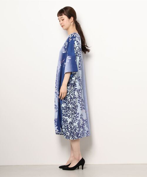 カヤ（カヤ）の「【カヤ】芽吹き若葉ワンピース（ワンピース・レディース・ネイビー/グリーン/梅・FREE）」の12枚目の写真